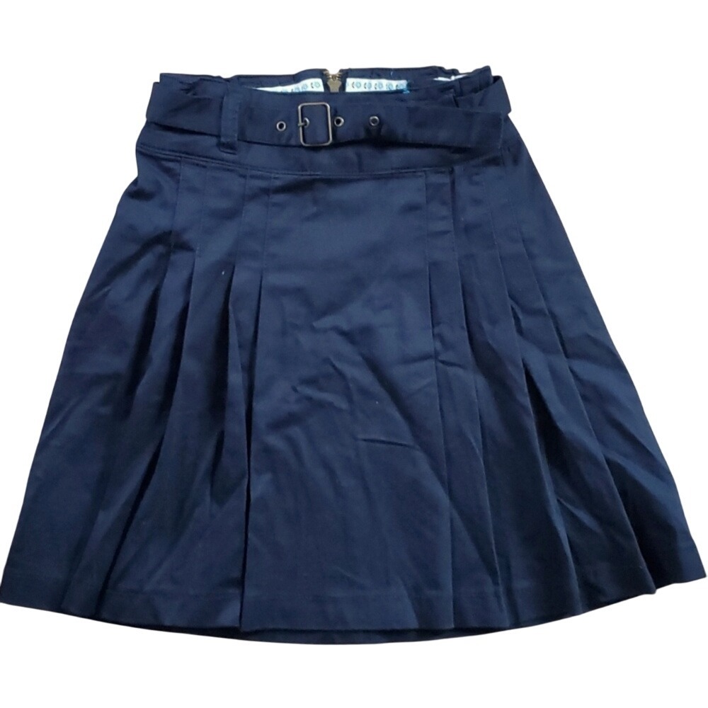 Children's Place Girls Navy Pleated Uniform Skirt‎ Size 6X/7
